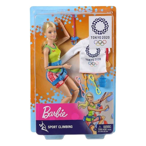 عروسک باربی المپیک اورجینال Mattel مدل صخره نورد کد GJL75