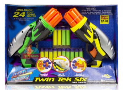 تفنگ اسباب بازی دو قلو پرتاب دارت Twin Tek Six مدل 47200
