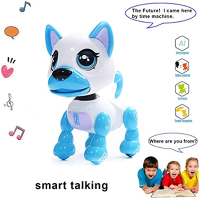 اسباب بازی ربات شارژی سگ سنسوردار سفید Electronic Robot Dog Smart Pet White _اسباب بازی ربات