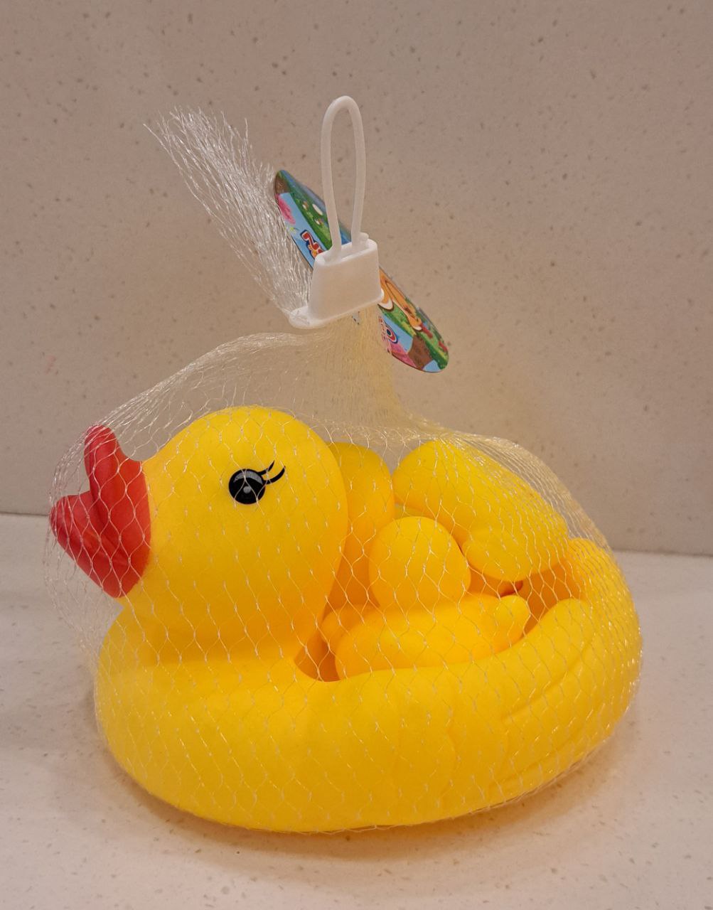 عروسک حمام مدل اردک سوت دار بزرگ مجموعه 4 عددی
