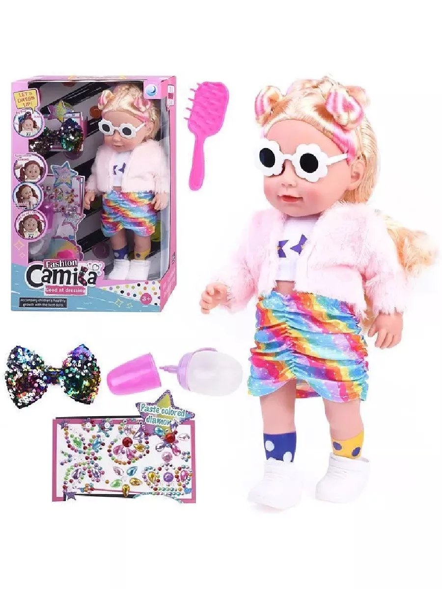 عروسک دختر مو طلایی Camila با شونه و اکسسوری ارتفاع: 40 سانتی متر کد A767E