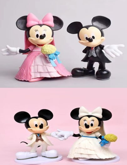 اکشن فیگور میکی ماوس و مینی ماوس عروس و داماد Mickey mouse Minnie mouse