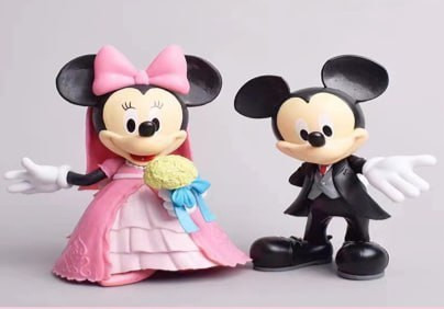 اکشن فیگور میکی ماوس و مینی ماوس عروس و داماد Mickey mouse Minnie mouse